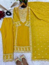 Tew Heavy Chinon Silk With Heavy Embroidery Work Readymade Dresses Wholesale Price In Surat
